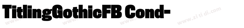 TitlingGothicFB Cond字体转换